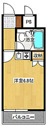 ダイアパレス皆実町 ワンルームの間取図画像