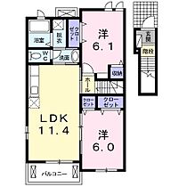 広島県広島市安佐北区可部南１丁目（賃貸アパート2LDK・2階・57.07㎡） その2