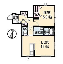 広島県広島市安芸区瀬野西３丁目（賃貸アパート1LDK・1階・46.55㎡） その2