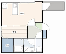 広島県広島市安芸区船越南４丁目（賃貸アパート1LDK・3階・31.12㎡） その2