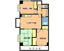 広島高速交通アストラムライン 中筋駅 徒歩14分の賃貸マンション 7階3LDKの間取り