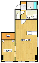 広島電鉄2系統 銀山町駅 徒歩3分の賃貸マンション 5階1LDKの間取り