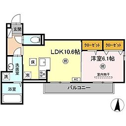 間取図画像 1LDK
