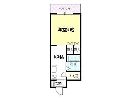 広島電鉄8系統 舟入本町駅 徒歩3分の賃貸マンション 5階1Kの間取り