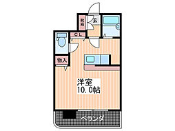 広島電鉄8系統 寺町駅 徒歩3分の賃貸マンション 5階1Kの間取り