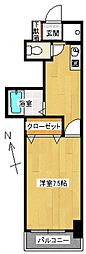横田第二ビル 1Kの間取図画像