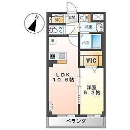 JR可部線 七軒茶屋駅 徒歩12分の賃貸アパート 3階1LDKの間取り