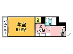広島電鉄1系統 日赤病院前駅 徒歩9分の賃貸マンション 1階1Kの間取り
