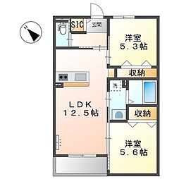 間取図画像 2LDK