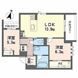 間取図画像 2LDK