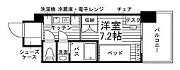 学生会館フルール・ド・スリジェ ワンルームの間取図画像