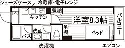 (仮称)山口大工学部南学生マンション 1Kの間取図画像