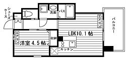 GrandE'terna岡山2 1LDKの間取図画像