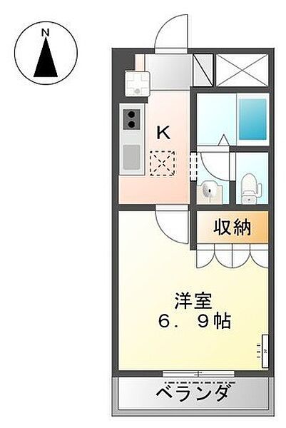 ベルヴェデーレ 103｜和歌山県和歌山市栄谷(賃貸マンション1K・1階・24.80㎡)の写真 その2