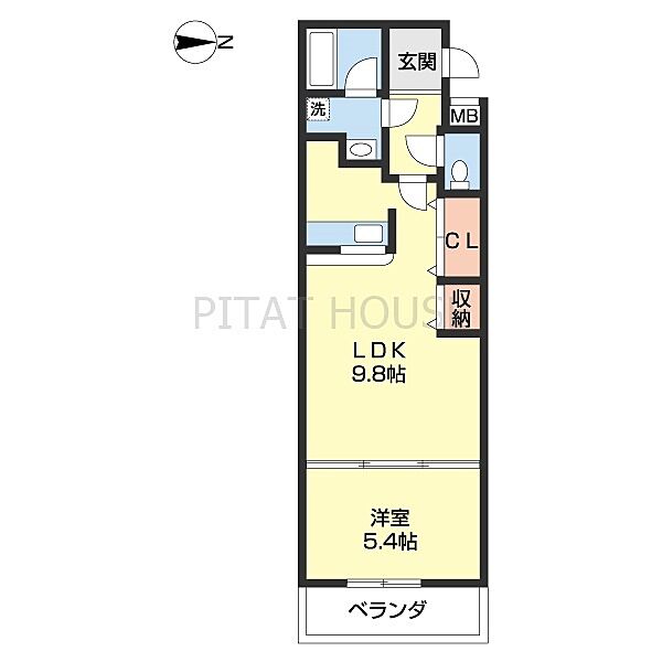 ロックブリッジ 215｜和歌山県和歌山市新在家(賃貸アパート1LDK・2階・35.40㎡)の写真 その2