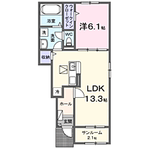 メゾン　ド　リー　II 106 ｜ 和歌山県和歌山市小倉595-1（賃貸アパート1LDK・1階・50.01㎡） その2