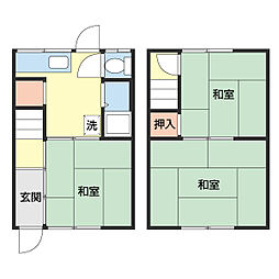 JR紀勢本線 紀三井寺駅 徒歩36分の賃貸一戸建て 1階3DKの間取り