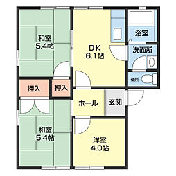 ルミエール 1階3DKの間取り