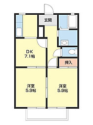 ハイツ萩 2階/202