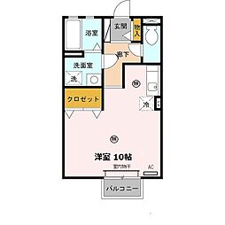 ガーデン・シャトレi ワンルームの間取図画像