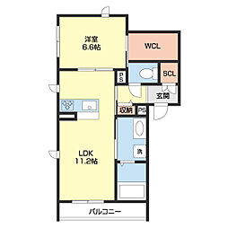 BEREOLaSpiaggia 1LDKの間取図画像