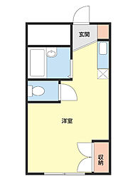 ローズ本町マンション ワンルームの間取図画像