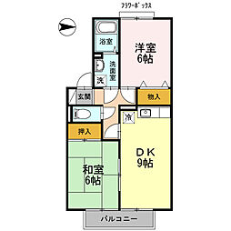セジュールたつみ 2DKの間取図画像
