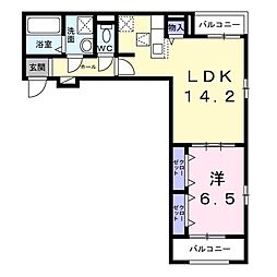 プラージュ 1LDKの間取図画像