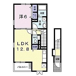 エトワール伏山 1LDKの間取図画像