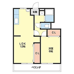 アクティブプラザ築港 1LDKの間取図画像