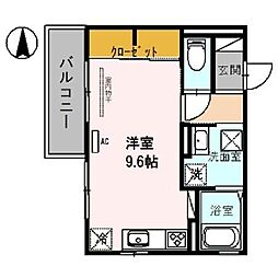 クレスト光洋 ワンルームの間取図画像