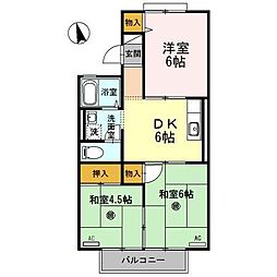 エルタチバナ 2LDKの間取図画像