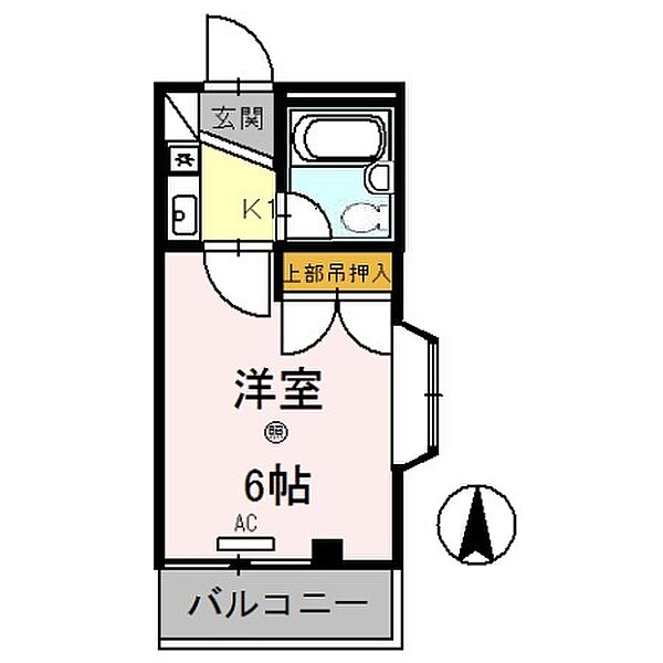 スカイビュー 203｜和歌山県和歌山市手平３丁目(賃貸アパート1K・2階・14.45㎡)の写真 その2