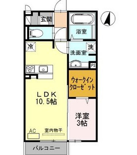 兵庫県姫路市町坪(賃貸アパート1LDK・2階・37.78㎡)の写真 その2