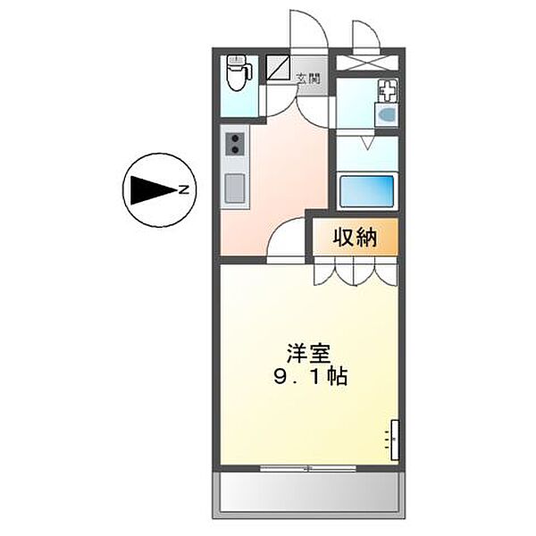 兵庫県姫路市御国野町御着(賃貸マンション1K・3階・30.96㎡)の写真 その2