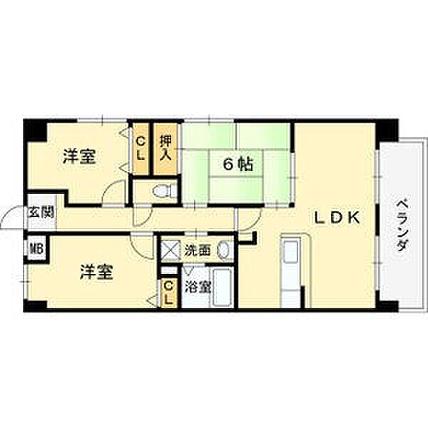 兵庫県姫路市青山北３丁目(賃貸マンション3LDK・2階・65.37㎡)の写真 その2