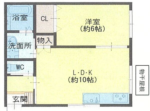 兵庫県姫路市手柄２丁目(賃貸アパート1LDK・1階・36.00㎡)の写真 その2