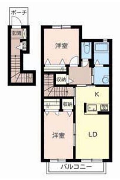 兵庫県姫路市東今宿５丁目(賃貸アパート2LDK・2階・62.00㎡)の写真 その2