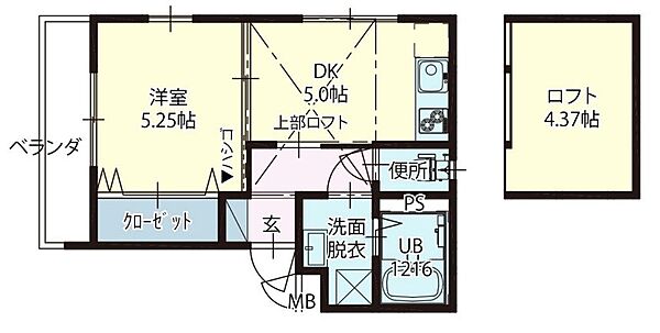 兵庫県明石市鷹匠町(賃貸アパート1DK・2階・35.64㎡)の写真 その2