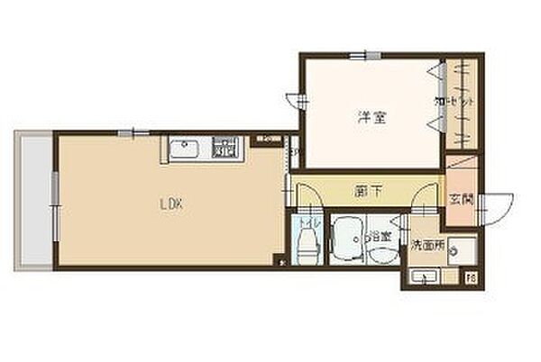 兵庫県明石市大明石町２丁目(賃貸アパート1LDK・2階・40.76㎡)の写真 その2