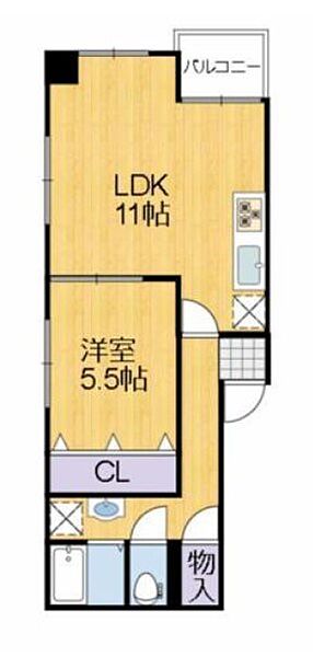 兵庫県姫路市南車崎２丁目(賃貸マンション1LDK・3階・45.00㎡)の写真 その2