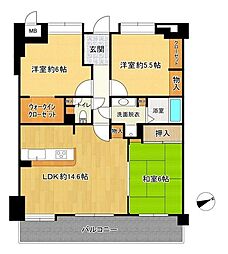 アーバンパレス国分 3LDKの間取図画像