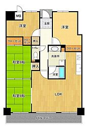 サーパス長門石2 4LDKの間取図画像
