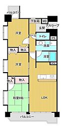 ダイアパレス三本松公園 3LDKの間取図画像