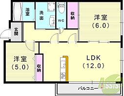 間取図画像 2LDK