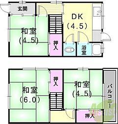 井住文化B棟 3DKの間取図画像