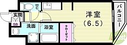 Hatch明石 1Kの間取図画像