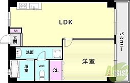パークヒルズオアシス 1LDKの間取図画像