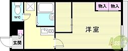 レオパレスドミール 1Kの間取図画像