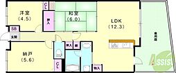 グランプレステージ明石魚住駅前 3LDKの間取図画像